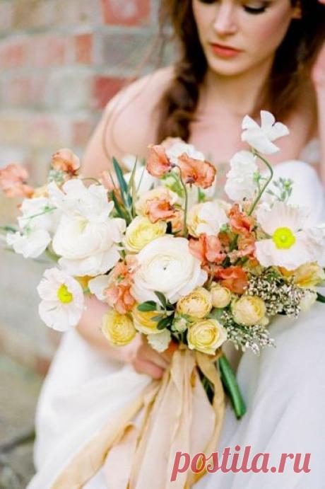 ☀ Букет невесты в оранжевой палитре ☀