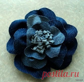 Джинсовая роза — Сделай сам, идеи для творчества - DIY Ideas