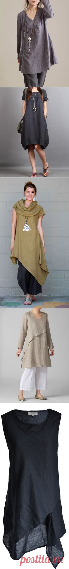 Plus Size Tunic V Neck Shirt Dress Long Sleeve Tunic. $52.00, via Etsy. | vestidos