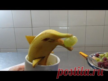 Как сделать дельфина из банана Фруктовый мастер Fruitm