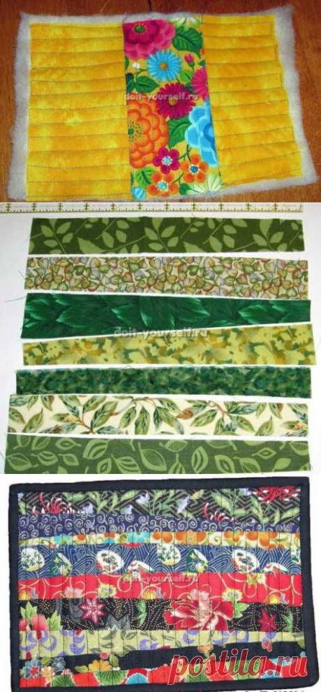 Шьем симпатичные коврики из лоскутков