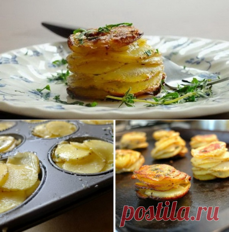 Хрустящие картофельные башенки