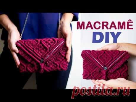 BOLSA CLUTCH EM MACRAMÊ | CLUTCH EM MACRAMÊ PASSO A PASSO - YouTube