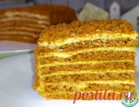Ленивый торт "Медовик" с карамельным вкусом – кулинарный рецепт