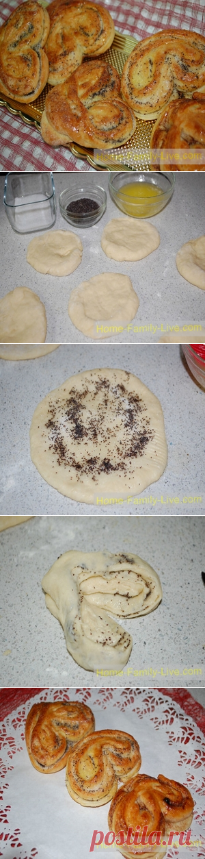 Плюшки  с маком/Сайт с пошаговыми рецептами с фото для тех кто любит готовить