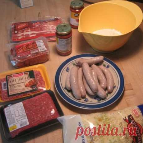 Многослойная пицца, до отвала напичканная мясом, для настоящих мужиков (25 фото)