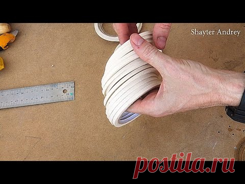 Как легко нарезать малярный скотч на узкие рулоны.