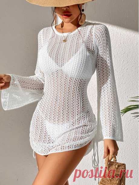 Туника из каталога Shein c вертикальным ажурным узором (схема узора)