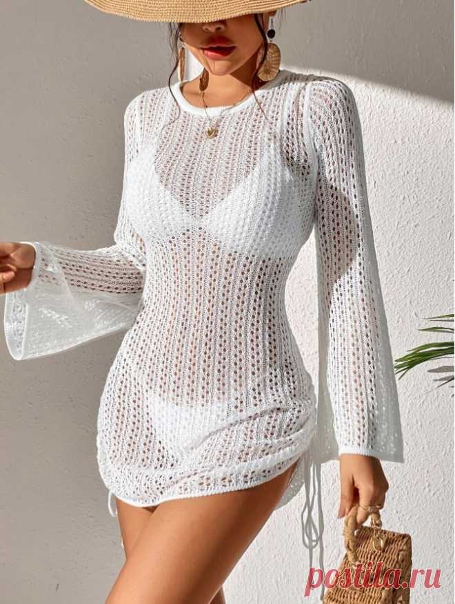 Туника из каталога Shein c вертикальным ажурным узором (схема узора)