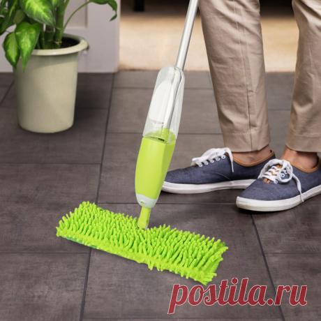 Фу, тяжелые ведра и выжимание грязной тряпки руками &gt;&lt;
Хорошо, что можно просто помыть полы &quot;Умной шваброй&quot; 3 в 1! Встроенный распылитель включается от нажатия на ручку, не надо наклоняться и ликвидировать избытки воды. Потому что все будет в меру~ А насухо вытереть можно другой стороной классной насадки из микрофибры~
