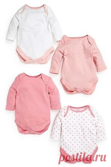 Buy Pink Long Sleeve Bodysuits Four Pack (0mths-3yrs) from the Next UK online shop