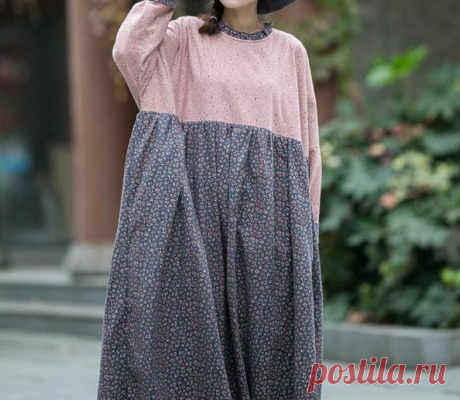 Womens long Floral Dress plus size dresses oversized dress | Etsy