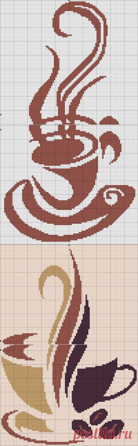Кофе. Монохром 1 / Схемы вышивки крестиком / PassionForum - мастер-классы по рукоделию