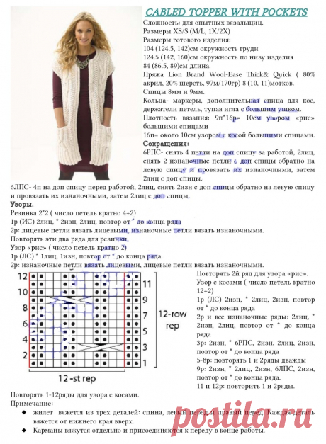 Женский жилет спицами: креативные модели, схема с описанием, узоры, фото. Как связать женский жилет спицами для начинающих? Узоры спицами для женских жилетов