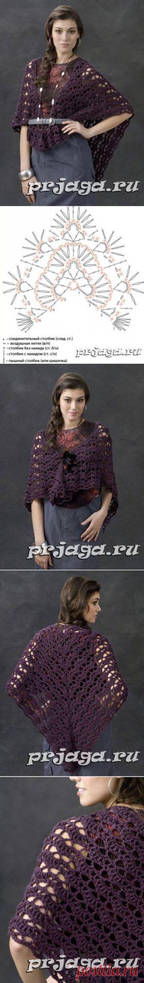 Красивая шаль крючком