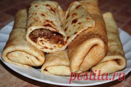 Блины с мясом рецепт приготовления блюда занимает 45 мин времени