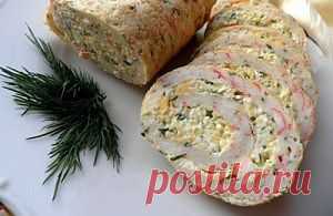 Рулет из крабовых палочек
Это очень вкусное и красивое блюдо - чудесный завтрак или ужин, великолепная нарезка. которая украсить праздничный стол. А также - для бутербродов просто идеально!  Рецепт тут