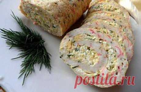 Рулет из крабовых палочек
Это очень вкусное и красивое блюдо - чудесный завтрак или ужин, великолепная нарезка. которая украсить праздничный стол. А также - для бутербродов просто идеально!  Рецепт тут