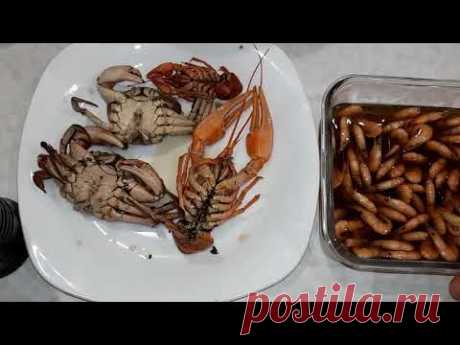 Раки и Крабы. Как их есть? Самый легкий способ. Чистим как профи! 2я серия + креветки