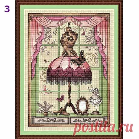 4 Vintage Dress Mannequin Form Cross Stitch Hand Embroidery | Etsy