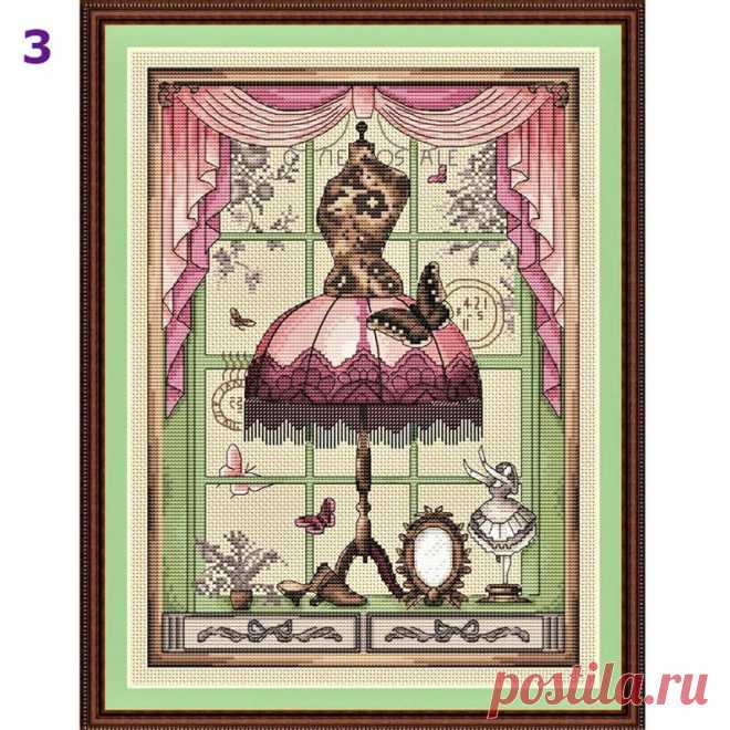4 Vintage Dress Mannequin Form Cross Stitch Hand Embroidery | Etsy