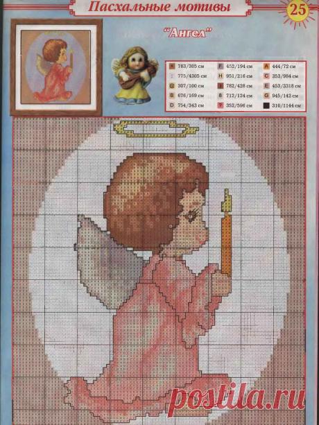 Ангел - Схема для вышивания крестиком - Схемы вышивки икон