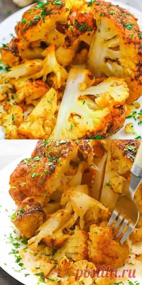 Mar 8, 2021 - Whole Roasted Cauliflower - A fun and flavorful way to enjoy cooked cauliflower that is jam-packed full of delicious spices.