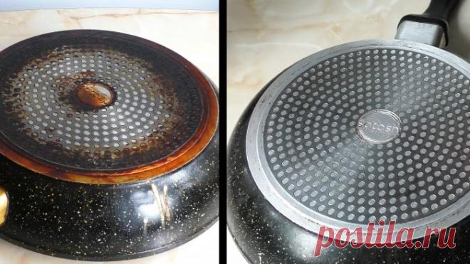 Как очистить посуду с антипригарным покрытием от нагара, тем что уже есть на кухне | Сделай Сам -... У любой хозяюшки регулярно появляется проблема загрязненности антипригарной посуды. В процессе приготовления пищи, внутри и снаружи кастрюль и сковородок образуется нагар, появляются жировые пятна...