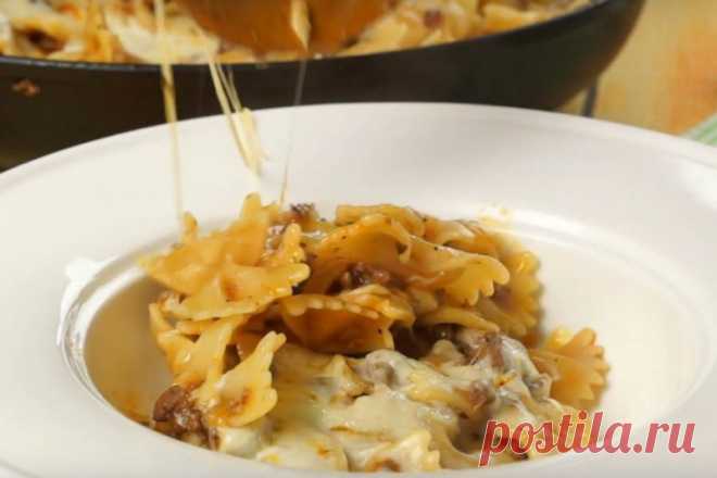Макароны с фаршем на сковороде - удобно, просто, вкусно ! — Кулинарная книга - рецепты с фото