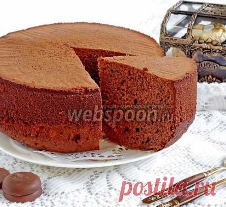 Шоколадный бисквит со сгущёнкой и шоколадной пастой