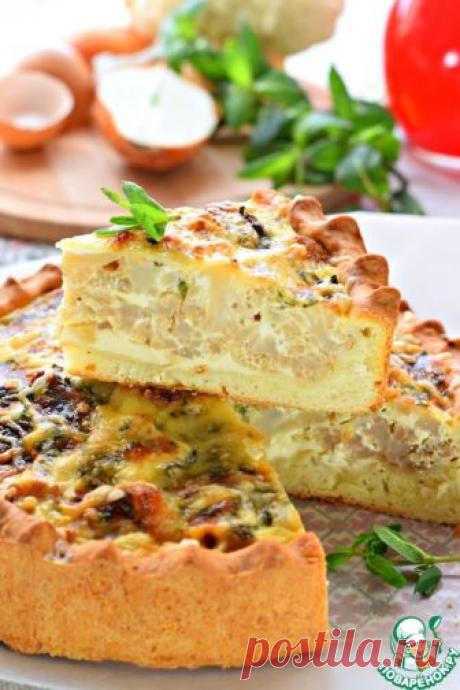Пирог с цветной капустой и мятой - кулинарный рецепт