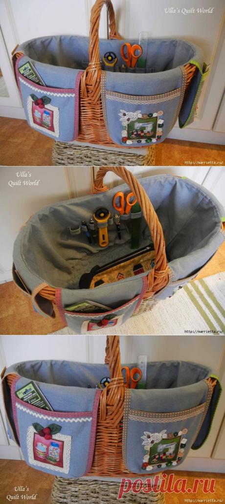 Для рукодельниц. Вкладыш для корзинки.