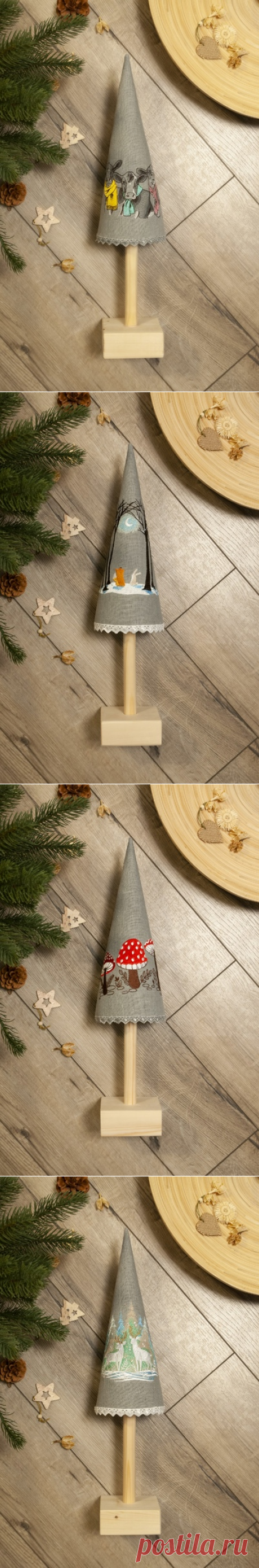 Вышитые ёлочки