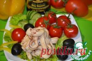 Необычные маринованные кольца кальмара - кулинарный рецепт