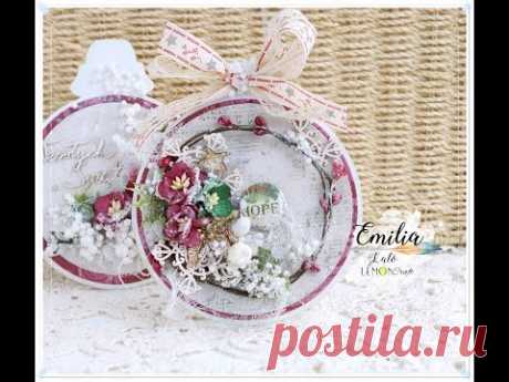 Christmas in July - Ornament Cards Tutorial * Emilia Sieradzan * - YouTube