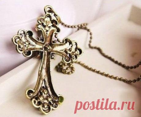 Мода вампиров ожерелье новый кристалл креста кулон свитер цепи ожерелья QN133 купить на AliExpress