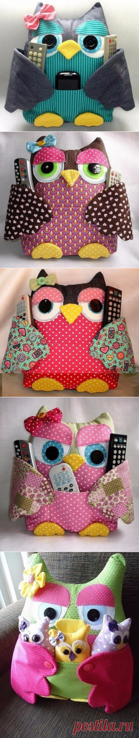 Совы-подушки с кармашками. Идеи и выкройка.