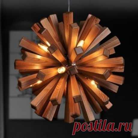 Светильники из дерева . Как вам ?