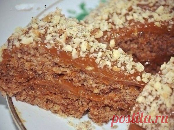 Ореховый диетический тортик с шоколадным кремом — vkusno.co
