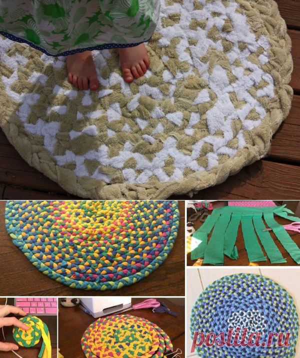 Коврик из махровых полотенец