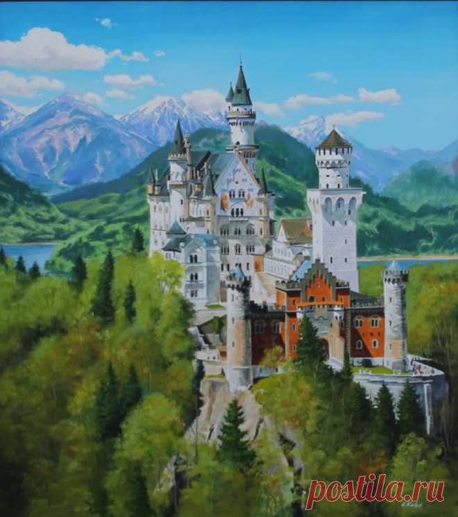 Художник Алик Мамазиев (1963)... ЦветочноНатюрмортноПейзажное.