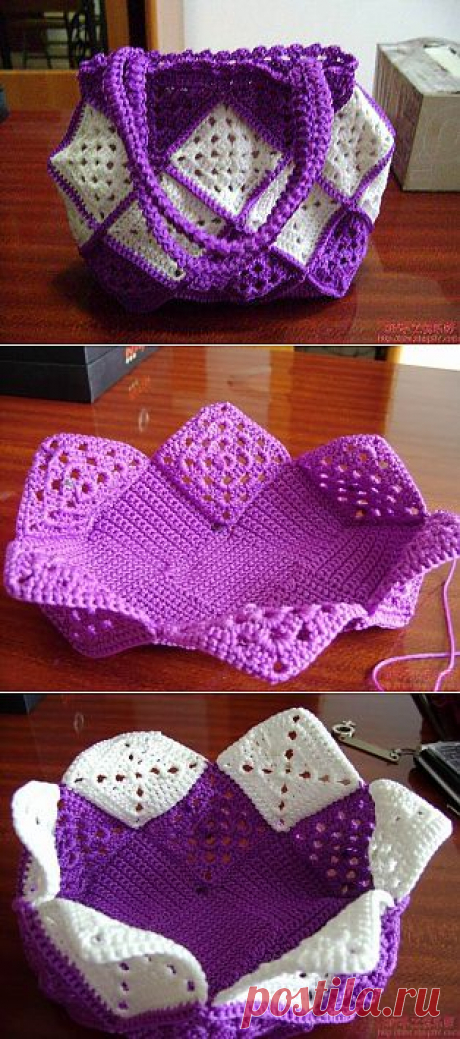 Сумка из мотивов и урок.