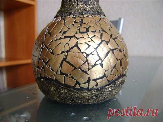 Оригинальная ваза из ненужной бутылки и яичной скорлупы - Журнал 