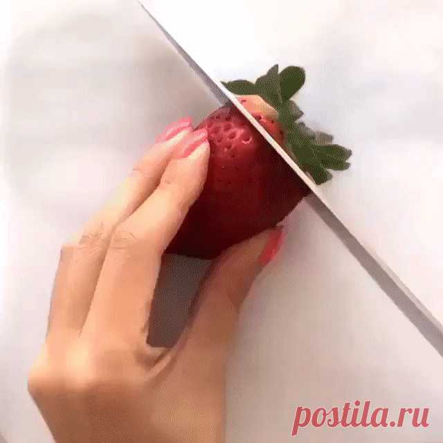 сервировка клубникой