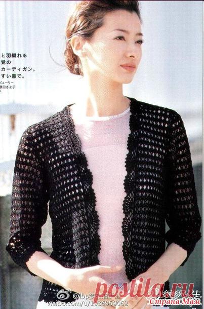 Ажурный кардиган. Крючок. - ВЯЗАНАЯ МОДА+ ДЛЯ НЕМОДЕЛЬНЫХ ДАМ - Страна Мам