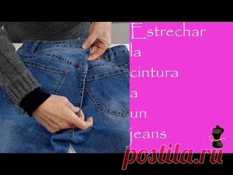 Estrechar la cintura un pantalón vaquero