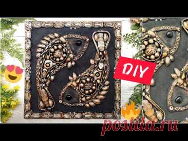 ИЗ ХЛАМА-ЧУДЕСНОЕ ПАННО С РЫБКАМИ/ #diy #творчество #handemade