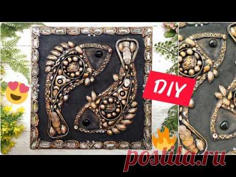 ИЗ ХЛАМА-ЧУДЕСНОЕ ПАННО С РЫБКАМИ/ #diy #творчество #handemade