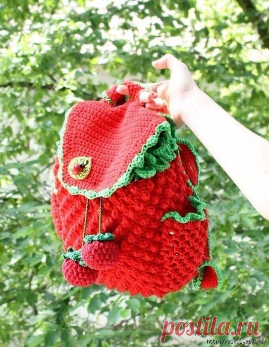 Детские вязаные сумочки