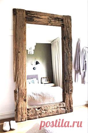 Large barnwood mirror. | СВОИМИ РУКАМИ